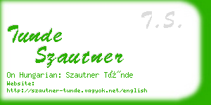 tunde szautner business card